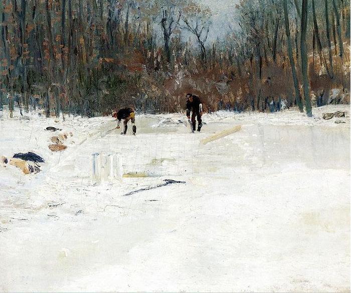 J. Alden Weir The Ice Cutters oil painting image